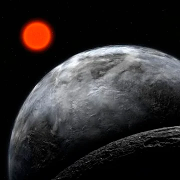 Alien Exo Planet. Elements of this image furnished by NASA Illustrazione stock