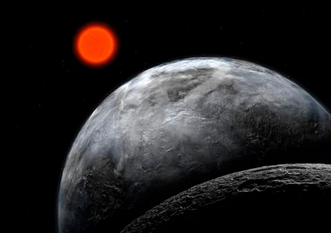 Alien Exo Planet. Elements of this image furnished by NASA Stock Illustration