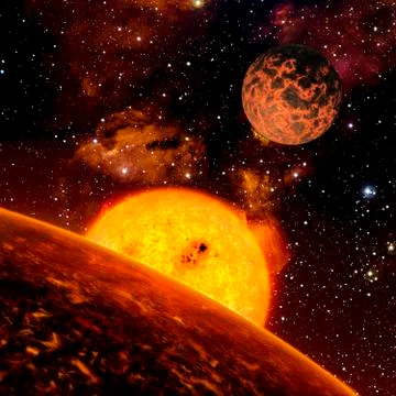 Alien Exo Planet. Elements of this image furnished by NASA Stock Illustration