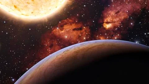 Alien Exo Planet. Elements of this image furnished by NASA Stock Illustration