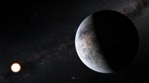 Alien Exo Planet. Elements of this image furnished by NASA Stock Illustration