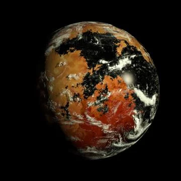 Alien Exo Planet Illustrazione stock