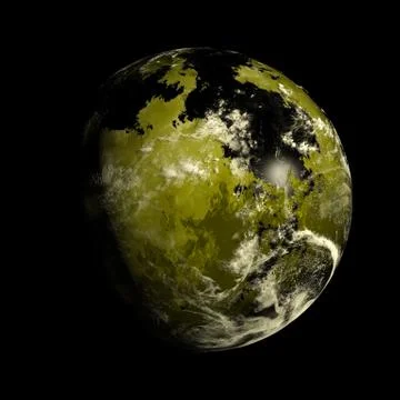 Alien Exo Planet Illustrazione stock