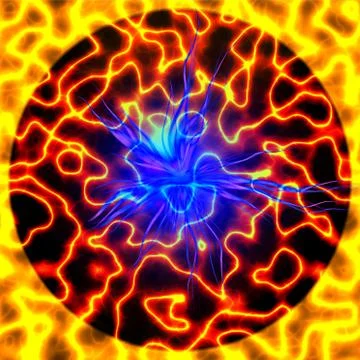 Alien eye with extraterrestrial laser sensor Stock Illustration