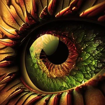Alien eye, macro illustration, high detail. Abstract eye for art design Stock Illustration