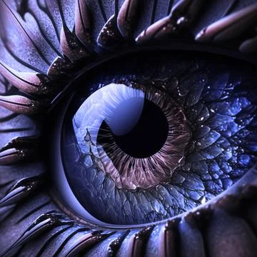 Alien eye, macro style, high detail. Abstract eye for art design Stock Illustration