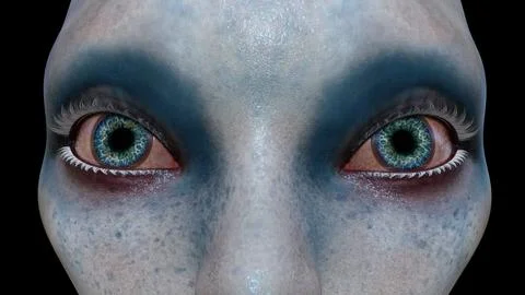Alien eyes closeup 스톡 일러스트