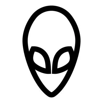 Alien face flat icon. Extraterrestrial symbol. Vector illustration  Stock Illustration