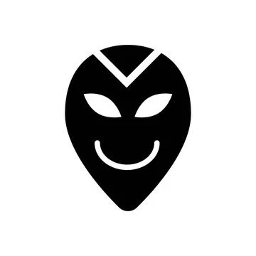 Alien Face Icon Vector Template EPS10 File Stock Illustration