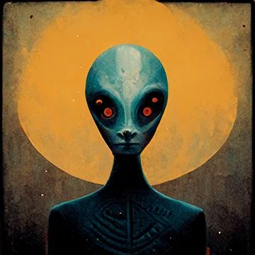 The Alien Face Stock Illustration