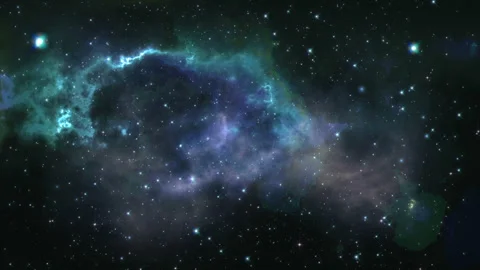 Alien faceForming From the Stars with Space Background Stock Footage 92594947