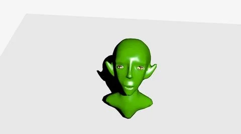 Alien female face 3D Model