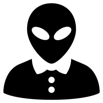 Alien Female Flat Icon Stock Illustration