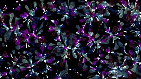 Alien flowers 4k, 59,94 fps with matte Stock Footage 110786955