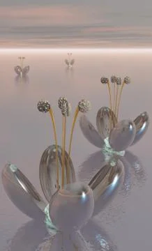 Alien flowers Stock Illustration