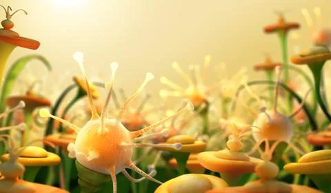 Alien flowers Stock Illustration