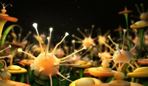 Alien flowers Stock Illustration