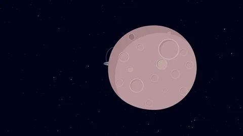 Alien flying in space ship. Retro cartoon style with flat design. Stock Footage 71685966