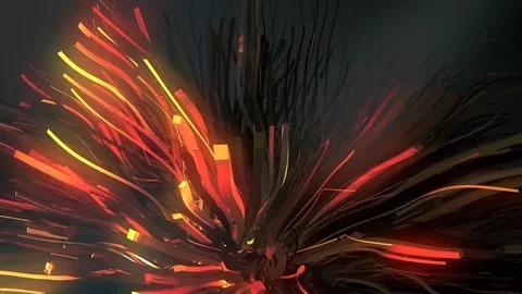 Alien form glow abstract Stock Footage 89990376