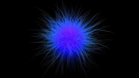 Alien fur ball rotating Video stock 118451278