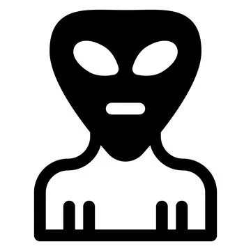 Alien glyph icon vector illustration isolated on white background Stock Illustration