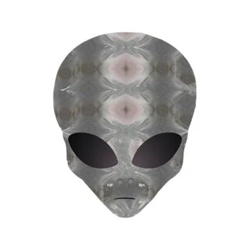 Alien gray head illustration Illustrazione stock