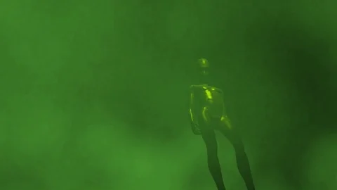 Alien in Green Mist Stock-Footage 78531094