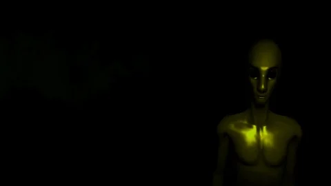 Alien in Green Mist Stock-Footage 78531104