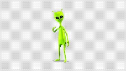 Alien greeting Stockbeeldmateriaal 163282530
