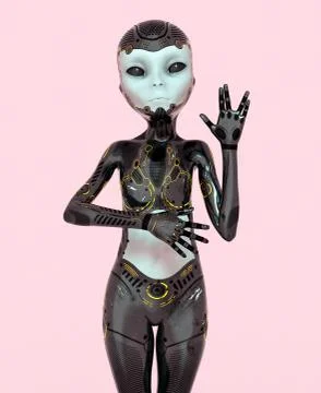 Alien greeting Stock Illustration