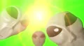 Alien grey head faces creepy extraterrestrial gray abduction creature with glare 4k or 4k+ Resolution