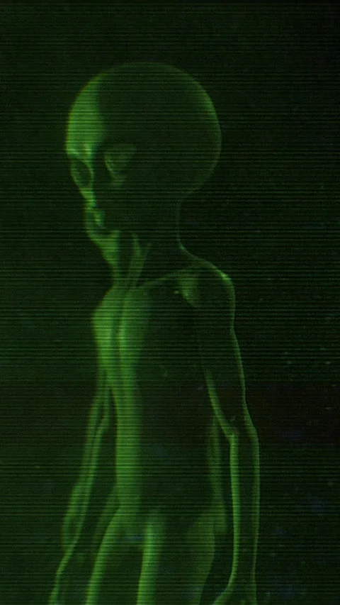 Alien Greys Night Vision 01 Video stock 294079402