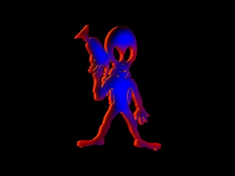 Alien Gun Colors  Back Ground -Black 01 库存影片 107178842