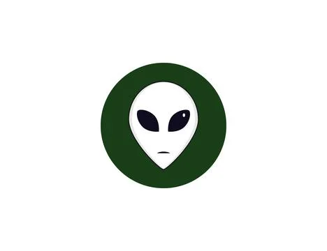 Alien head, character icon. Vector illustration. Stock Illustration