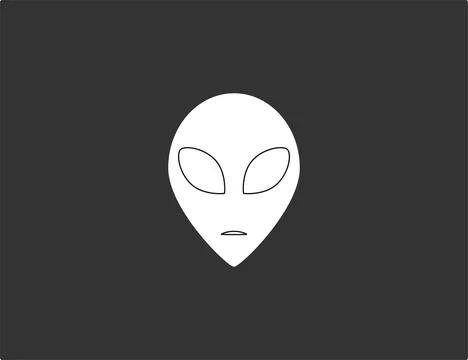 Alien head, character icon. Vector illustration. Stock Illustration