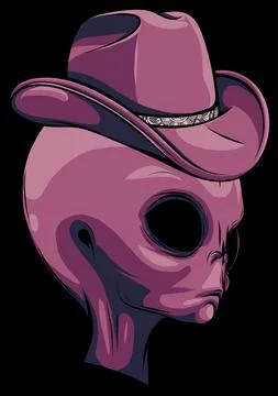 Alien head with hat vector illustration design Stock-Illustration