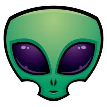 Alien Head Icon Stock Illustration