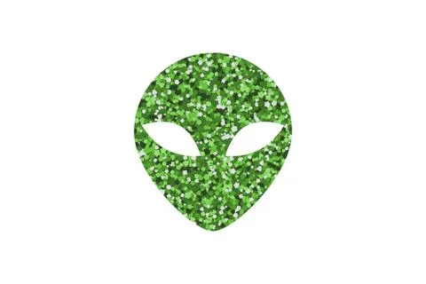 Alien head icon. Illustrazione stock