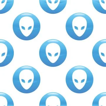 Alien head sign pattern Illustrazione stock