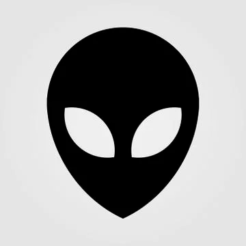 Alien head silhouette vector design Stock-Illustration