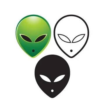 Alien head variations Stock Illustration