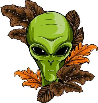 Alien head. vector illustration design of extraterrestrial humanoid 库存插图