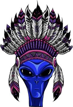 Alien head. vector illustration design of extraterrestrial humanoid 스톡 일러스트