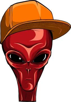 Alien head. vector illustration design of extraterrestrial humanoid Stock Illustration