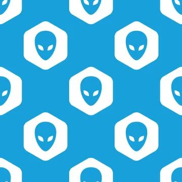 Alien hexagon pattern 스톡 일러스트