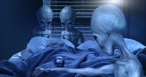 Alien Holding Earth Stock Footage 161135514