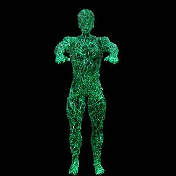 An alien humanoid creature Stock Illustration