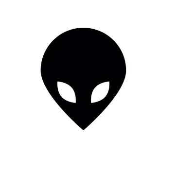 Alien icon. black vector alien  sign Stock Illustration
