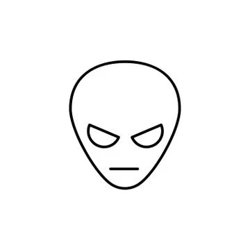 Alien icon element of space icon for mobile concept and web apps. Thin line a Stock Illustration