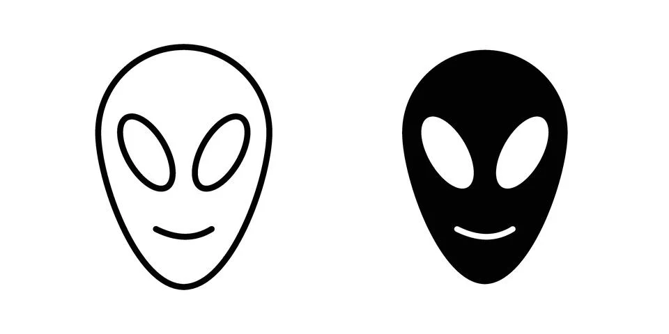 Alien icon graphic element. web icon set Stock Illustration